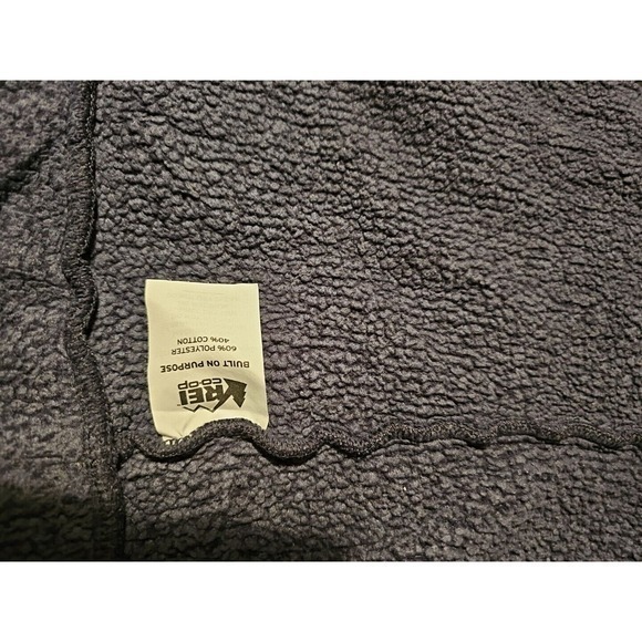 REI Co-op Womens Small FLeece Jacket Heather Slate Gray Mock Neck Full Zip - Picture 5 of 9